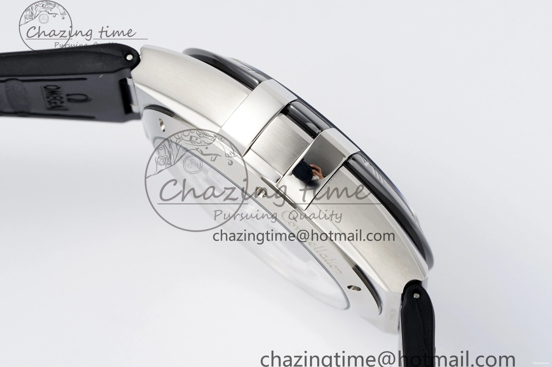 0303 Constellation Black Ceramic SS SBF 1:1 Best Edition Black Dial on Black Gummy Strap A8900 Super Clone TimelessDesign 7798